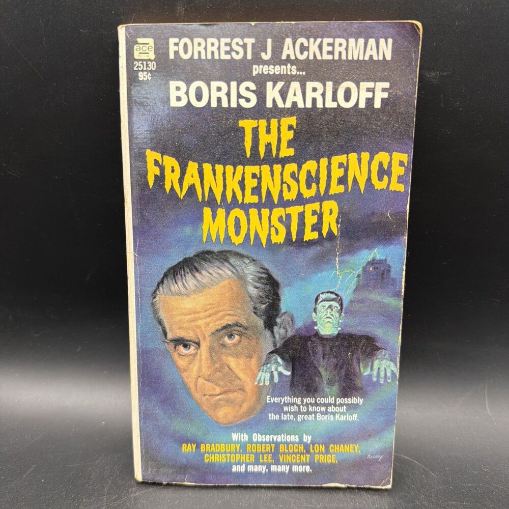 Boris Karloff - The Frankenscience Monster - Ace PB RARE 1st PRINT 1969